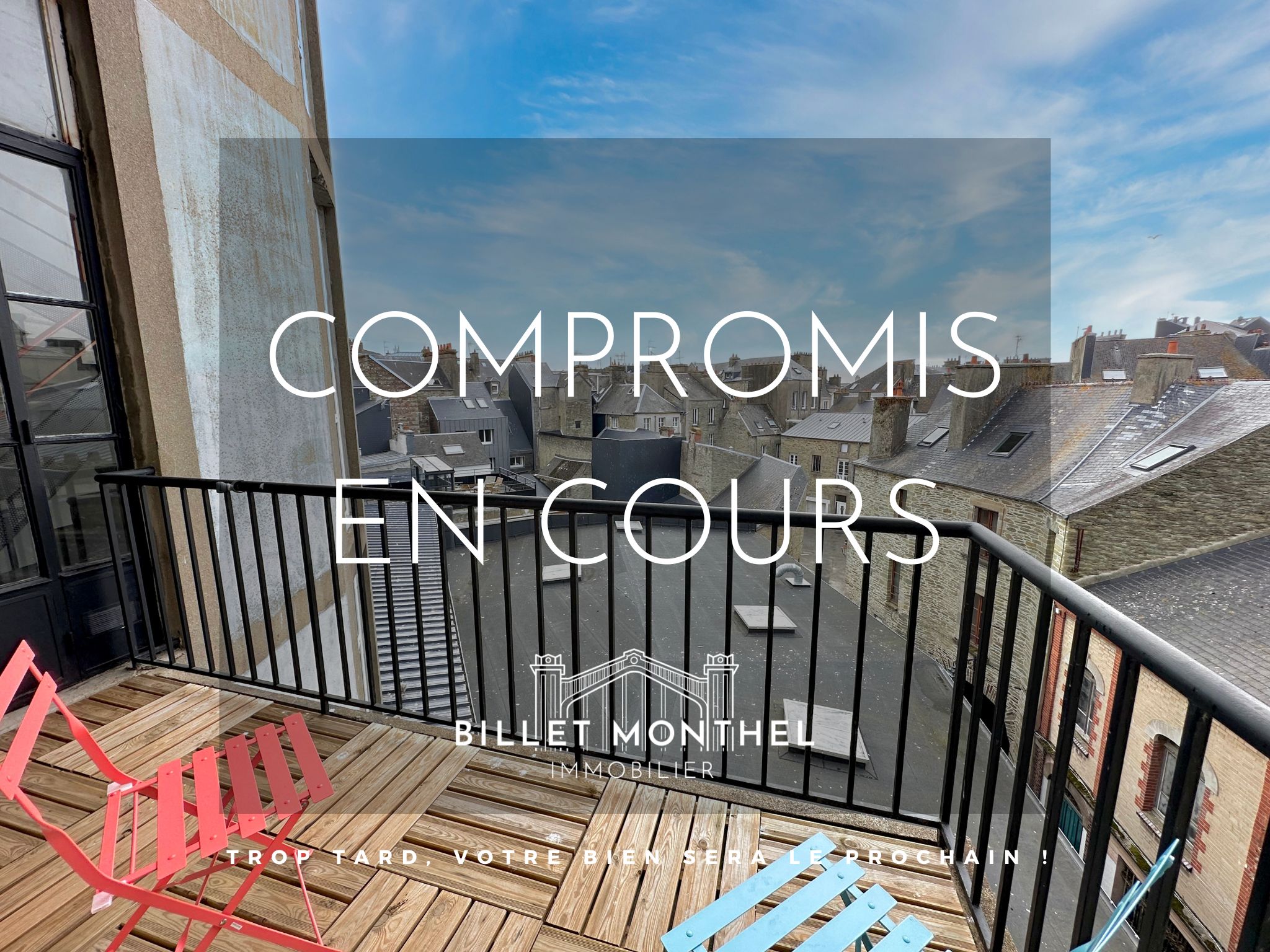 Appartement à vendre centre-ville Cherbourg, avec balcon